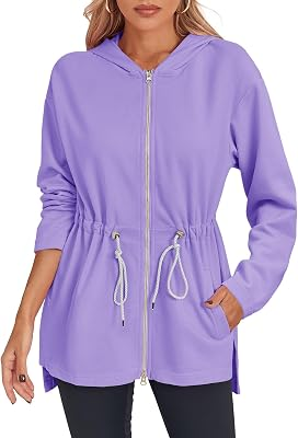 FISOEW Womens Zip Up Hoodie Sweatshirts