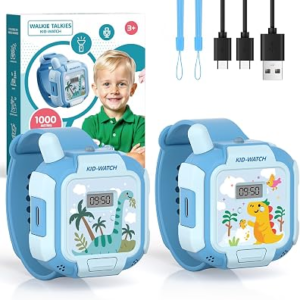 Rechargeable Walkie Talkies Toys for Kids, Hands-Free Walkie Talkie Watch Toys for Kids Ages 3+