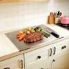 Stainless Steel Cutting Boards for Kitchen, Food Grade Steel Cutting Board Non Toxic, Metal Cutting Board for Fruits, Vegetables, Bread, Small Cutting Boards Easy To Clean,15.7”L x 11.8”W
