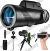 Monocular Telescope HD Long Range Viewing Scope with Smartphone Adapter and Portable Tripod