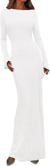PRETTYGARDEN Womens Long Sleeve Bodycon Maxi Dresses