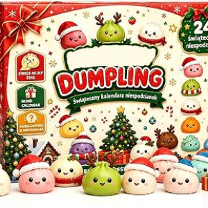 Christmas Squishies Advent Calendar 2026, 24 Days Dumpling Squishies Toys Countdown Calendar, Christmas Decor Jumbo Mini Glitter Squishie Squeezy Toys