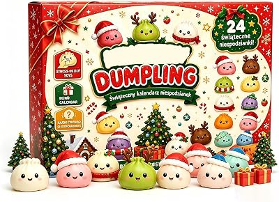 Christmas Squishies Advent Calendar 2026, 24 Days Dumpling Squishies Toys Countdown Calendar, Christmas Decor Jumbo Mini Glitter Squishie Squeezy Toys