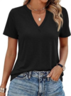 YESTTO Womens V Neck Summer Tops