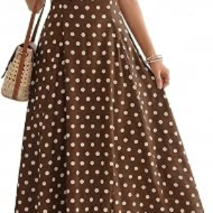 LINGSWALLOW Women Polka Dot Dress
