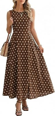 LINGSWALLOW Women Polka Dot Dress