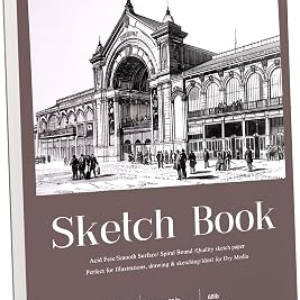 8.5 × 11 Sketch Book, Spiral Bound, 50 Sheets, Acid-Free Drawing Pad