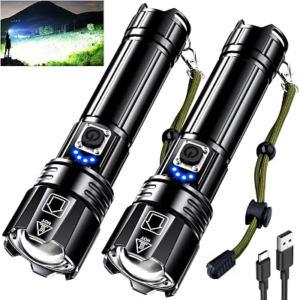 AKNEAR Super Bright Rechargeable Flashlight 2 Pack