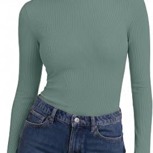 Ekouaer Womens Turtleneck Tops