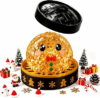Christmas Squishies Dumplings Fidget Toys, Xmas Glitter Dumpling Stress Ball, Jumbo Giant Slow Rise Squishies Squeeze Toys for Anxiety Relief, Christmas Decorations, 05# Orange