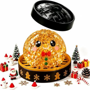 Christmas Squishies Dumplings Fidget Toys, Xmas Glitter Dumpling Stress Ball, Jumbo Giant Slow Rise Squishies Squeeze Toys for Anxiety Relief, Christmas Decorations, 05# Orange