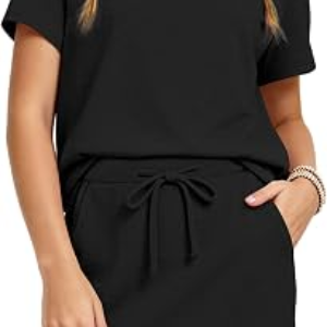 XMWEALTHY Girls Summer Outfits Skirt Set