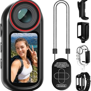 YONVIM 4K Mini Body Camera with 1.5″” Screen