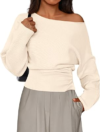 PRETTYGARDEN Women Off The Shoulder Pullover Sweater