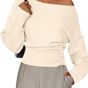 PRETTYGARDEN Women Off The Shoulder Pullover Sweater