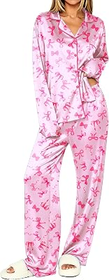 EKOUAER Pajamas Silk Satin