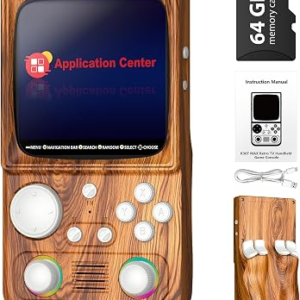 R36TMAX Retro Handheld Game Console with APP Downloader | 4.0 Inch IPS Screen,5G WiFi Online Play,RGB Dual Joystick,4000mAh Battery-Brown