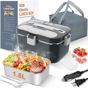 DUPASU Electric Lunch Box Food Warmer, 1.8L Heated Lunch Box for Adults