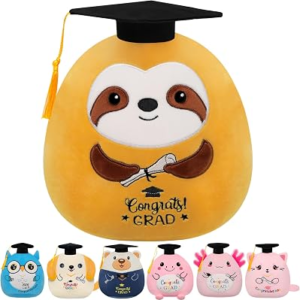 Graduation Plush Sloth Stuffed Animal – 2026 Graduation Sloth Plush with Cap Congrats Grad Plush Toy for Preschool Kindergarten School College Graduation Gift for Kids Student Teen Boys Girls 9 Inch