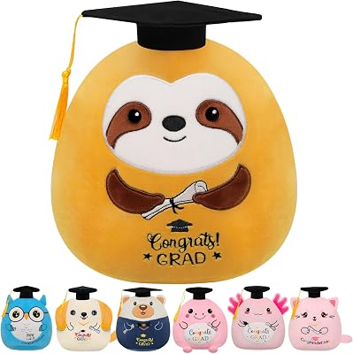 Graduation Plush Sloth Stuffed Animal - 2026 Graduation Sloth Plush with Cap Congrats Grad Plush Toy for Preschool Kindergarten School College Graduation Gift for Kids Student Teen Boys Girls 9 Inch