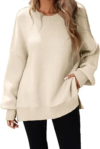 SUNNYMELODY Oversized Batwing Sweater