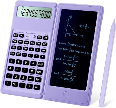 IPepul Scientific Calculators for Students, 10-Digit Large Screen, Math Calculator with Notepad, Classroom Must Haves for Middle High School Supplies & College(Purple)