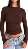REORIA Womens Long Sleeve Shirt