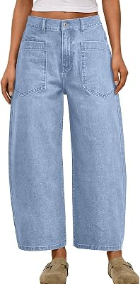 TRENDY QUEEN High Waisted Barrel Jeans