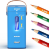 AFMAT Electric Pencil Sharpener, Fully Automatic Pencil Sharpener, Auto in & Out, Rechargeable Hands-Free Sharpeners for Jumbo & Colored Pencils (6.5-12mm), Portable for Home/Classroom/Office PSC6