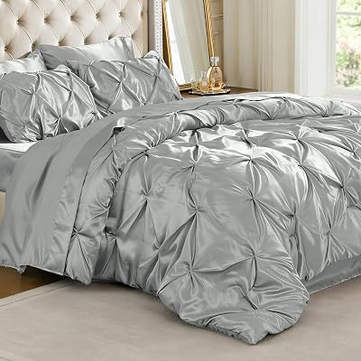 BEDELITE 7 Pieces Satin Comforter Set