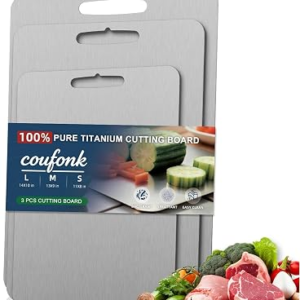 Titanium Cutting Board Set of 3,Metal Kitchen Chopping Boards