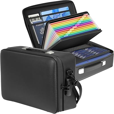Document Storage Box with Combination Code, Water Resistant Hard Case | Durable Hard Shell Desi