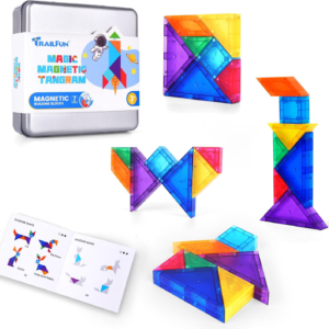 trailfun Travel Tangram Puzzle for Kids, Magnetic Tiles