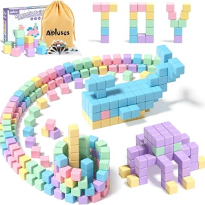 Apluses 32pcs Magnetic Blocks Building Cubes for Kids, Classroom Must Haves Creative Learning Kids Gifts, Preschool Montessori Sensory Autism Magnet Toys for Boys and Girls Ages 3 4 5 6