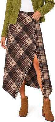 YOUSIFY Plaid Skirts