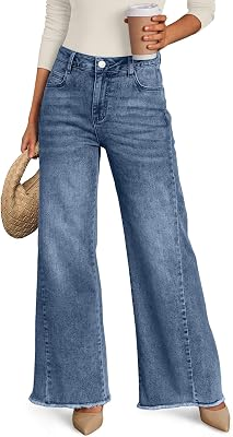 Trendy Queen Womens Wide Leg Jeans
