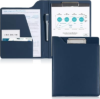ProCase Clipboard Folder Portfolio, A4 Leather Padfolio Clipboard, Professional Business Portfolio Folder for Interview Resume Office Conference -Darkblue