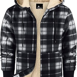 ZITY Men Flannel Hoodies
