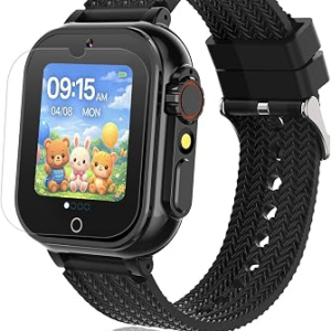 Kids Smart Watch, Girls Boys Smartwatch with 32 Games Camera Video Recorder Player,Pedometer,Christmas Birthday Learning Toys Gifts for 4-10 Years Children (Black)