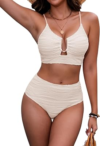 HORISUN Women’s High Waist Bikini Set Tummy Control Two Piece Swimsuit