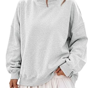 TRENDY QUEEN Oversized Mock Neck Sweatshirts