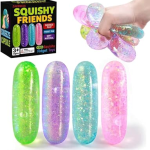 ZAVENIXA 4Pcs Squishy Stress Capsule Toy