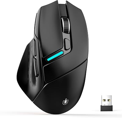 Uineer Wireless Gaming Mouse, Tri-Mode Bluetooth, USB-A Wired and 2.4G