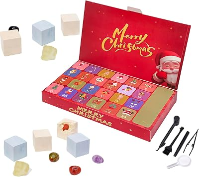 NELIANGIA Christmas Advent Calendar Gem Digging Kit