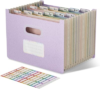 EcoStash 12 Pockets Accordion File Organizer Upright Open Top