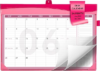 FLYING EAGLE 2026-2027 Desk Calendar, 24 Months Large Leather Desktop Calendar with To-Do Lists, Desk Pad Wall Calendar with Pockets PVC Cover for Work Office Home,Jan 2026-Dec 2027,17 x 12, Pink