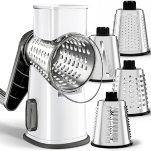 WELTONHM 4 in 1 Cheese Grater Hand Crank Rotary