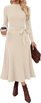 OFEEFAN Long Sleeve Dress