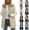 Winter Vest Women Sleeveless Long Puffer Vest