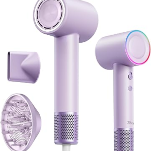 High-Speed Hair Dryer, 160,000 RPM Brushless Motor for Ultra-Fast Drying,500M Ionic Negative for Frizz Reduce, Low Noise Thermo-Control Blow Dryer with Diffuser for Curly Hair Wome